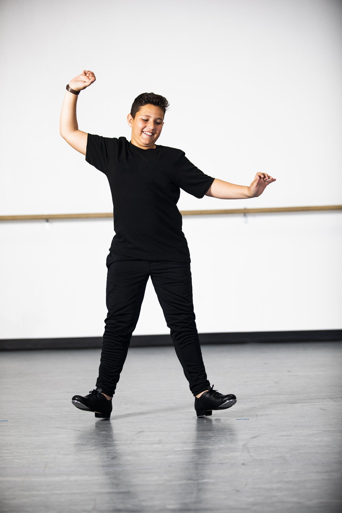 Boy Practicing Tap Dancing — Port Stephens — Robyn Yvette Dance Centre Boy Practicing Tap Dancing — Port Stephens — Robyn Yvette Dance Centre