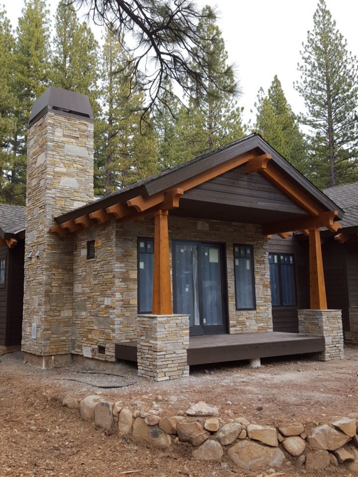 Stone house with a chimney