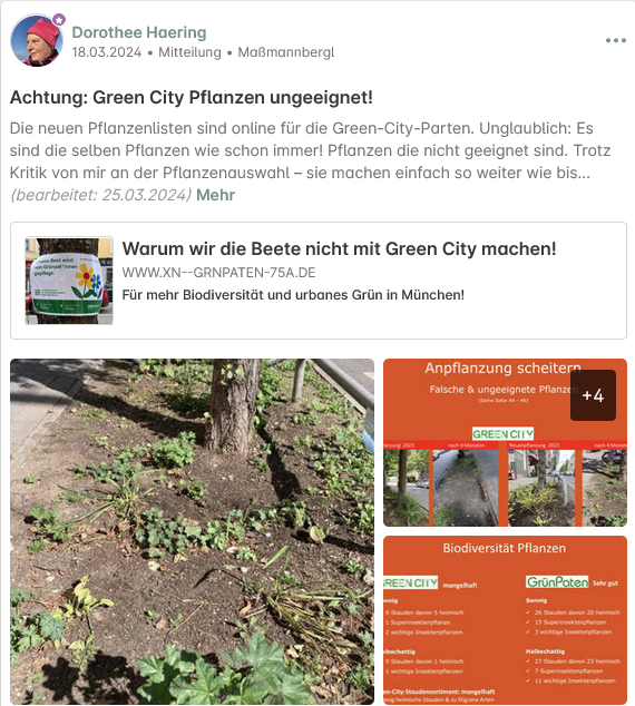 Warum Bürger die Beete nicht mit Green City machen
