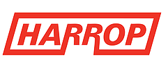Red logo with the word 