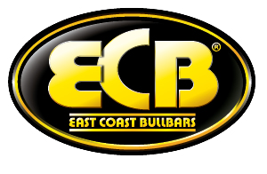 ECB logo, gold letters on black oval, 