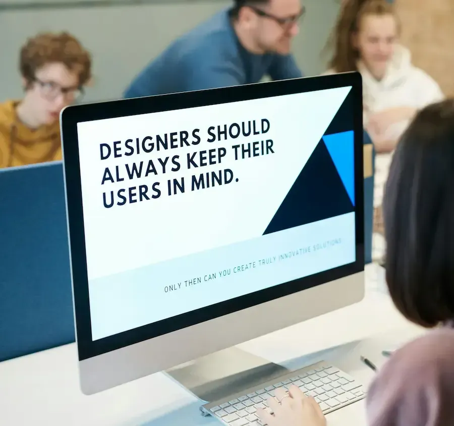 Computer screen that reads website