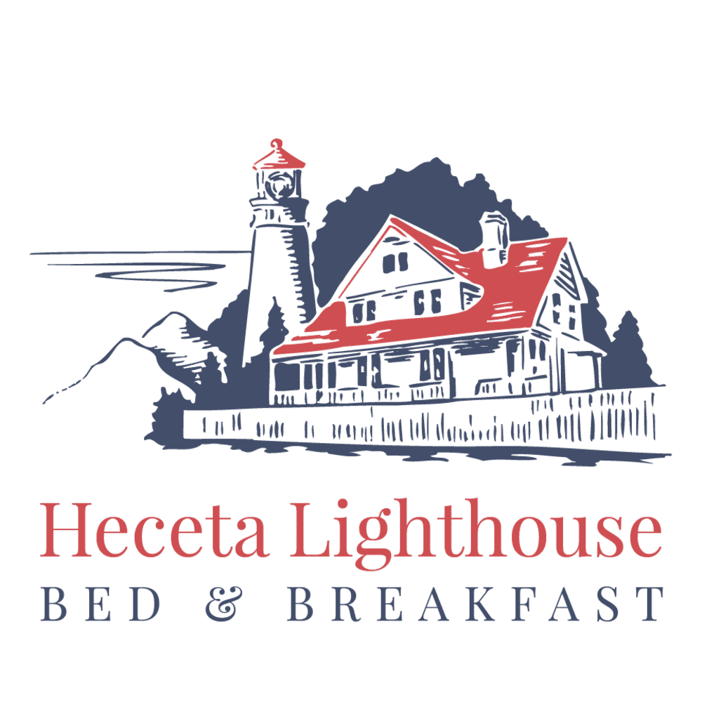 A logo for the heceta lighthouse bed and breakfast