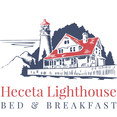 A logo for the heceta lighthouse bed and breakfast