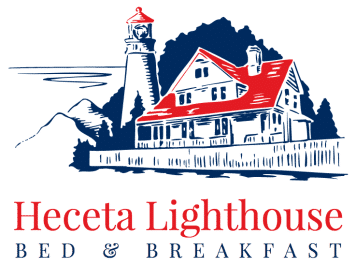 A logo for the heceta lighthouse bed and breakfast