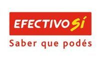 Logo rojo y blanco de Efectivo Sí con el lema “Saber que podés”