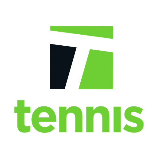 Green and black Tennis logo with stylized