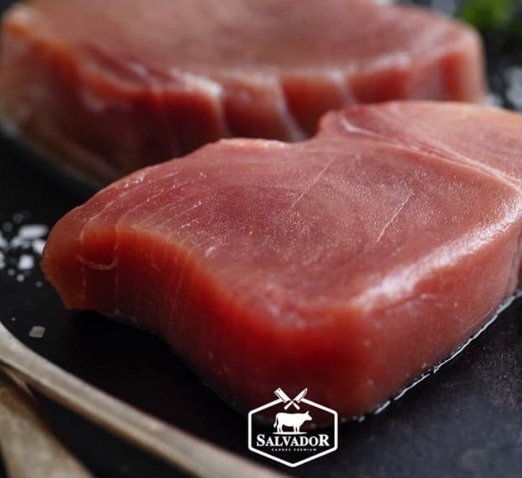 A piece of meat with the word salvador on it