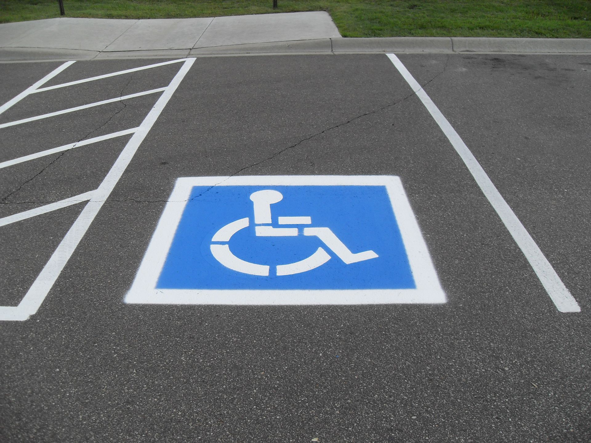 ADA parking lot striping