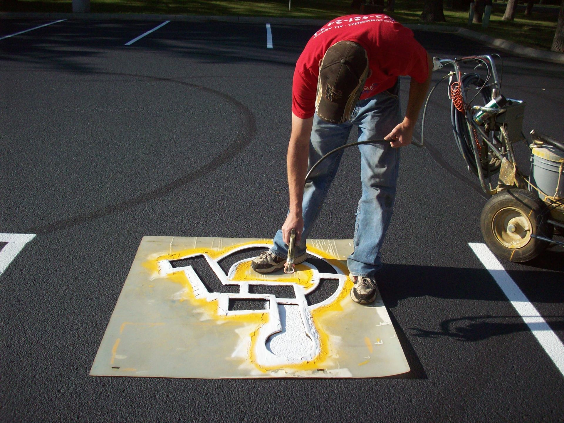 handicap parking lot striping Rogers