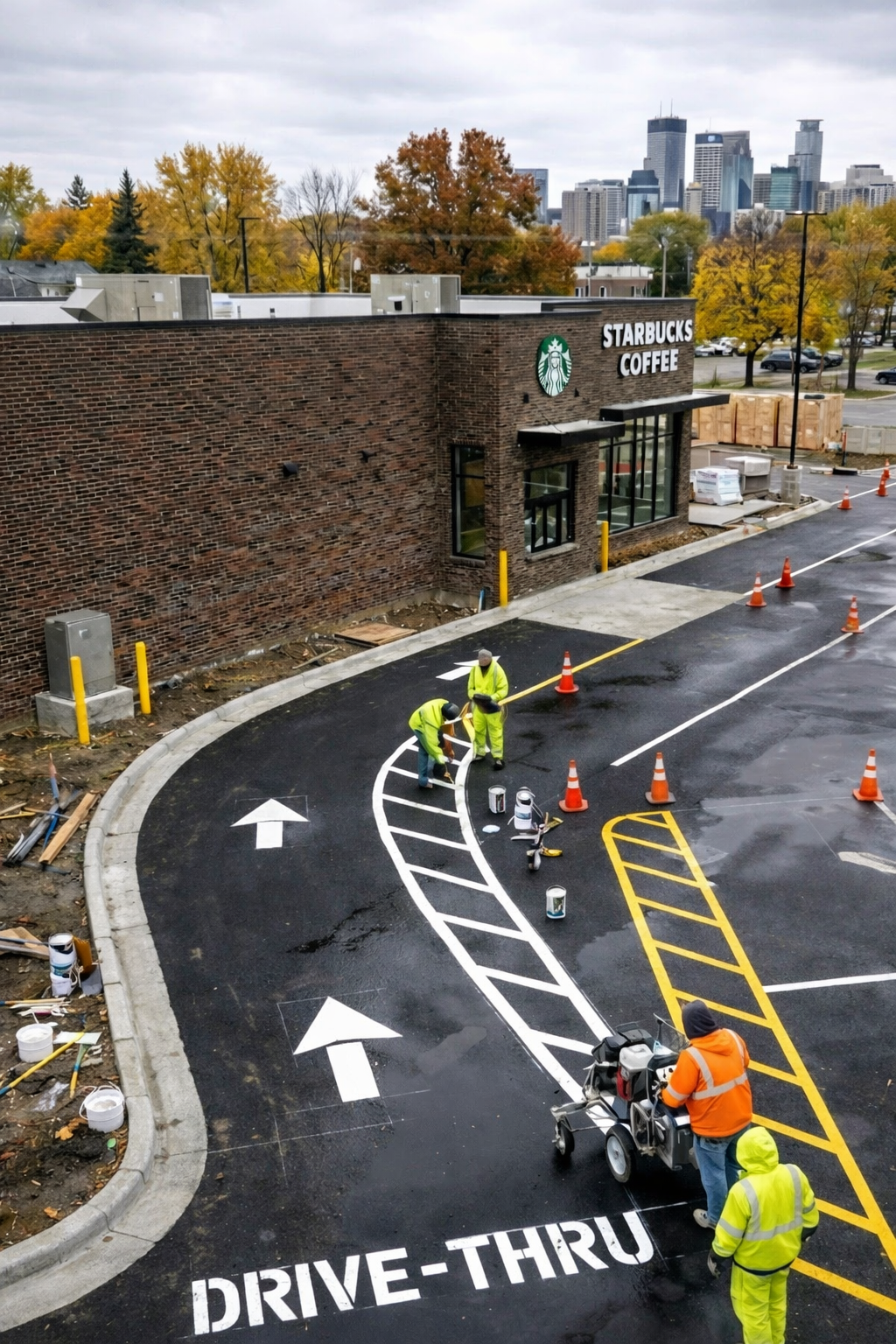 Parking lot striping services by TrueCraft Striping Services