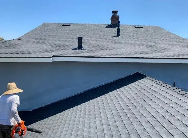 A new finished roof in Eagle, ID - Idaho Roofing Partners hard at work