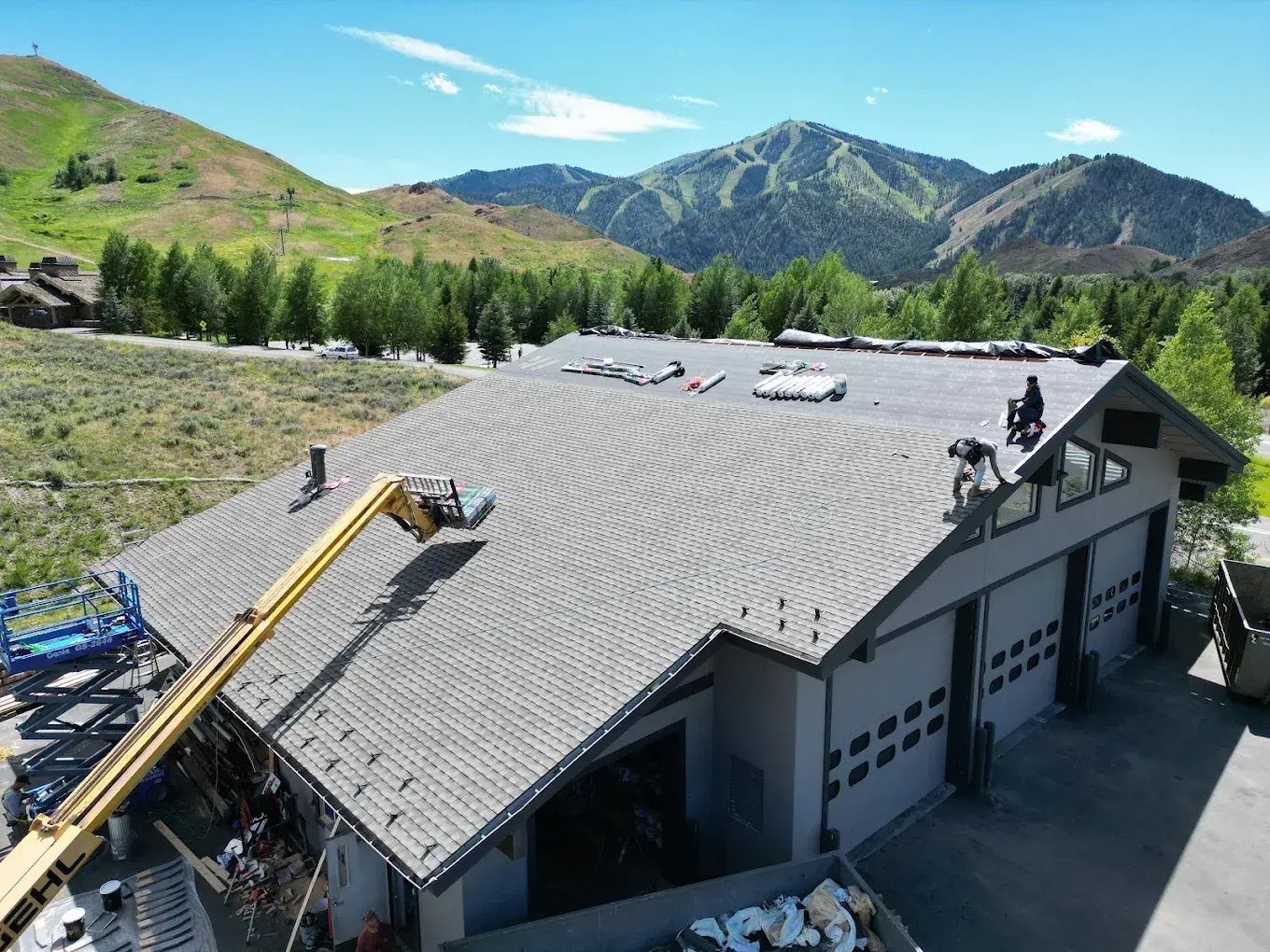 A roof replacement in Eagle, ID - Idaho Roofing Partners hard at work