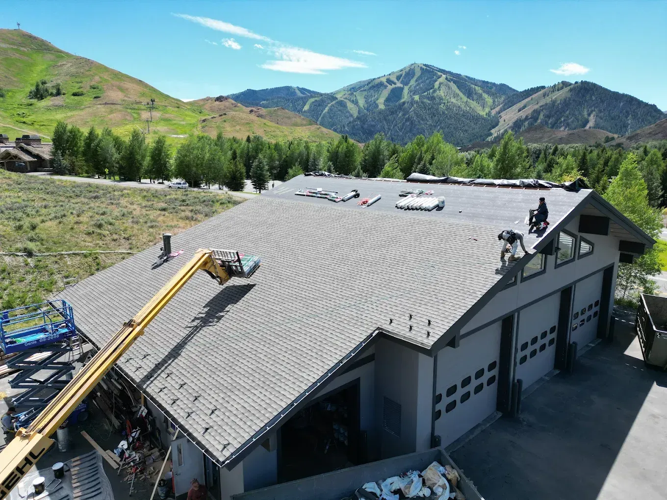A roof replacement in Eagle, ID - Idaho Roofing Partners hard at work