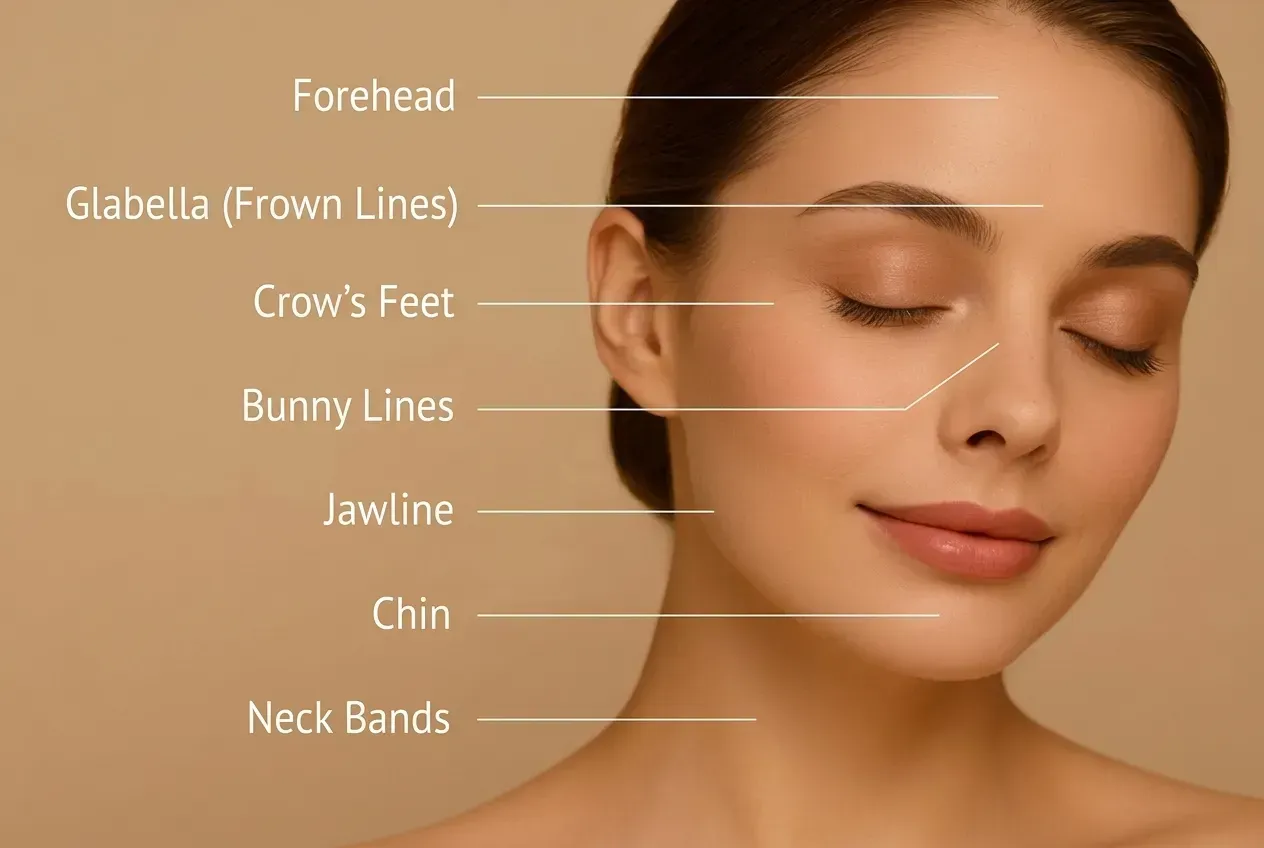 areas that can be treated with xeomin 