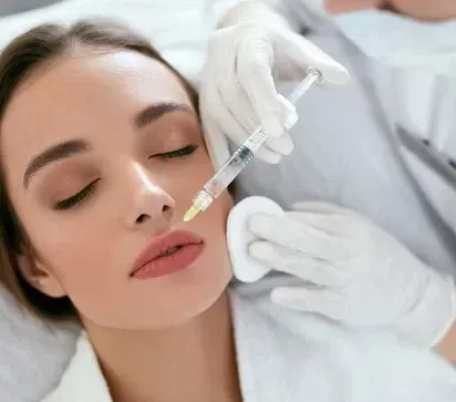 injecting dermal fillers in lips