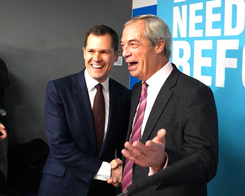 Nigel Farage and defector Robert Jenrick