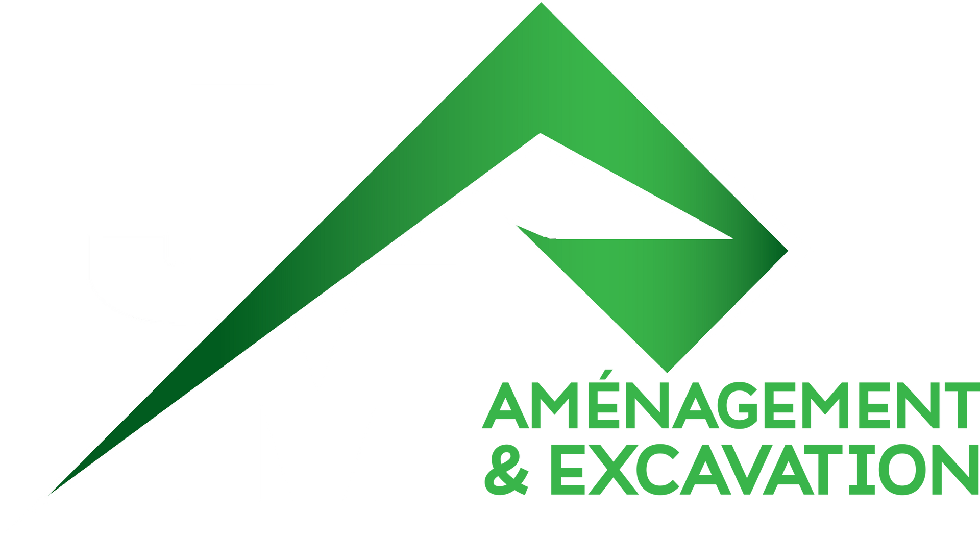 Un logo vert pour une entreprise appelée aménagement et excavation