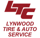 Logo for Lynwood Tire & Auto Service; red letters "LTC" above the business name.