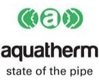 Logo per Aquatherm: tre cerchi verdi sopra la parola