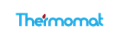 Logo Thermomat: testo blu, punto rosso sopra la