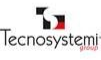 Logo del gruppo Tecnosistemi: forma astratta nera e rossa con la scritta