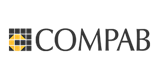 Logo di COMPAB, con una grafica quadrata caratterizzata da quadrati neri e dorati a sinistra del testo.