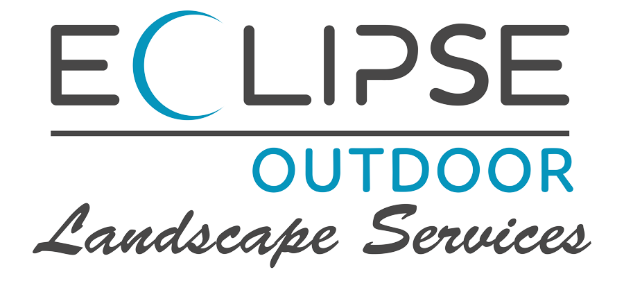 Logo for Eclipse Outdoor Landscape Services featuring stylized blue and grey text.