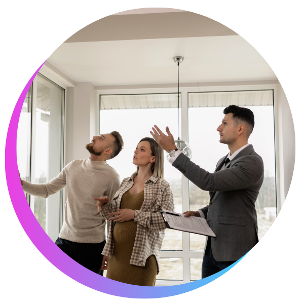 property managers talking to clients