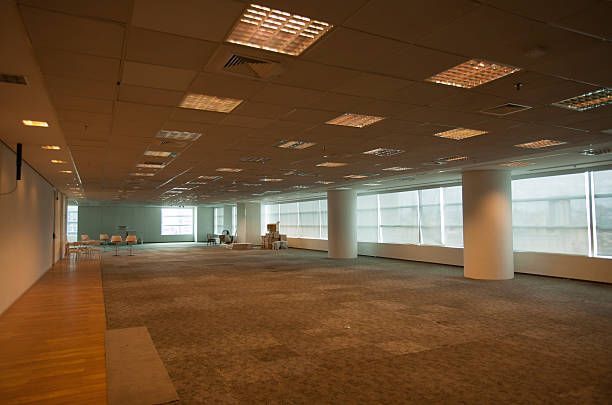 Commercial office space prepared for tenant improvement and general contracting buildout services.