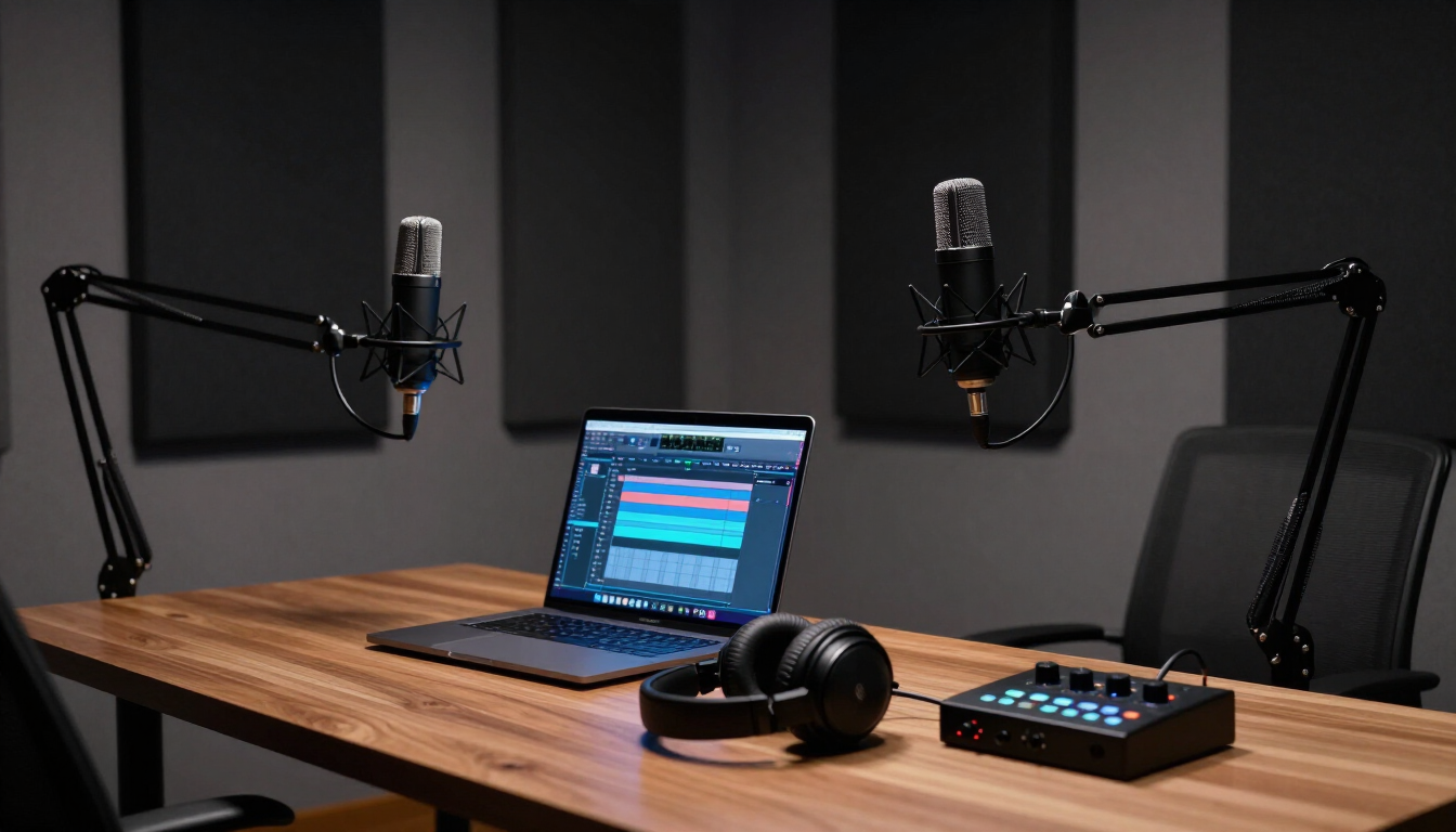 Podcast recording setup
