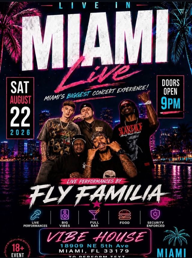 Final Tour 713 flyer - August 22, 2026, Vibe House, Miami, FL