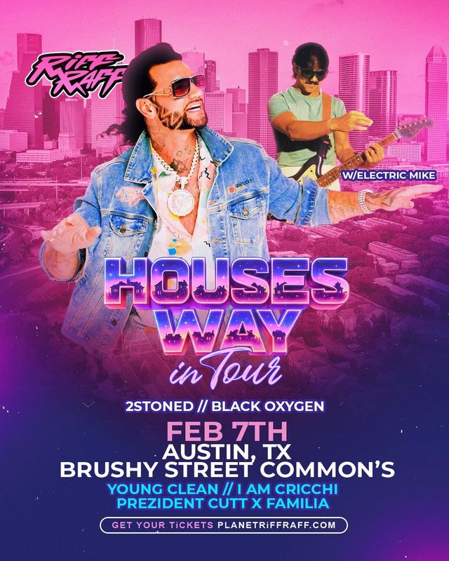 Riff Raff flyer - February 7, 2026, Brushy Street Commons, Austin, TX