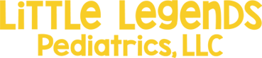 Yellow logo text: LiTTLe Legends Pediatrics, LLC.
