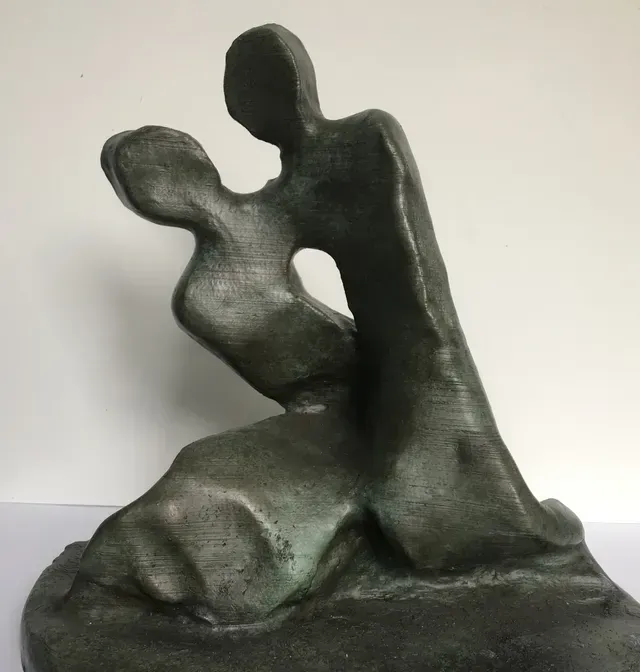 contemporary artist sculpture, multidisciplinary artist UK, sculpture and installation artist, David Booth MRSS, empathy, bronze