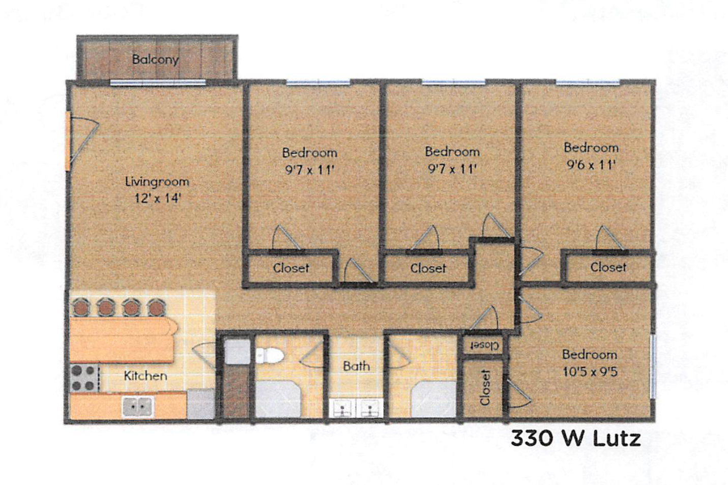 330 W Lutz St. floor plan