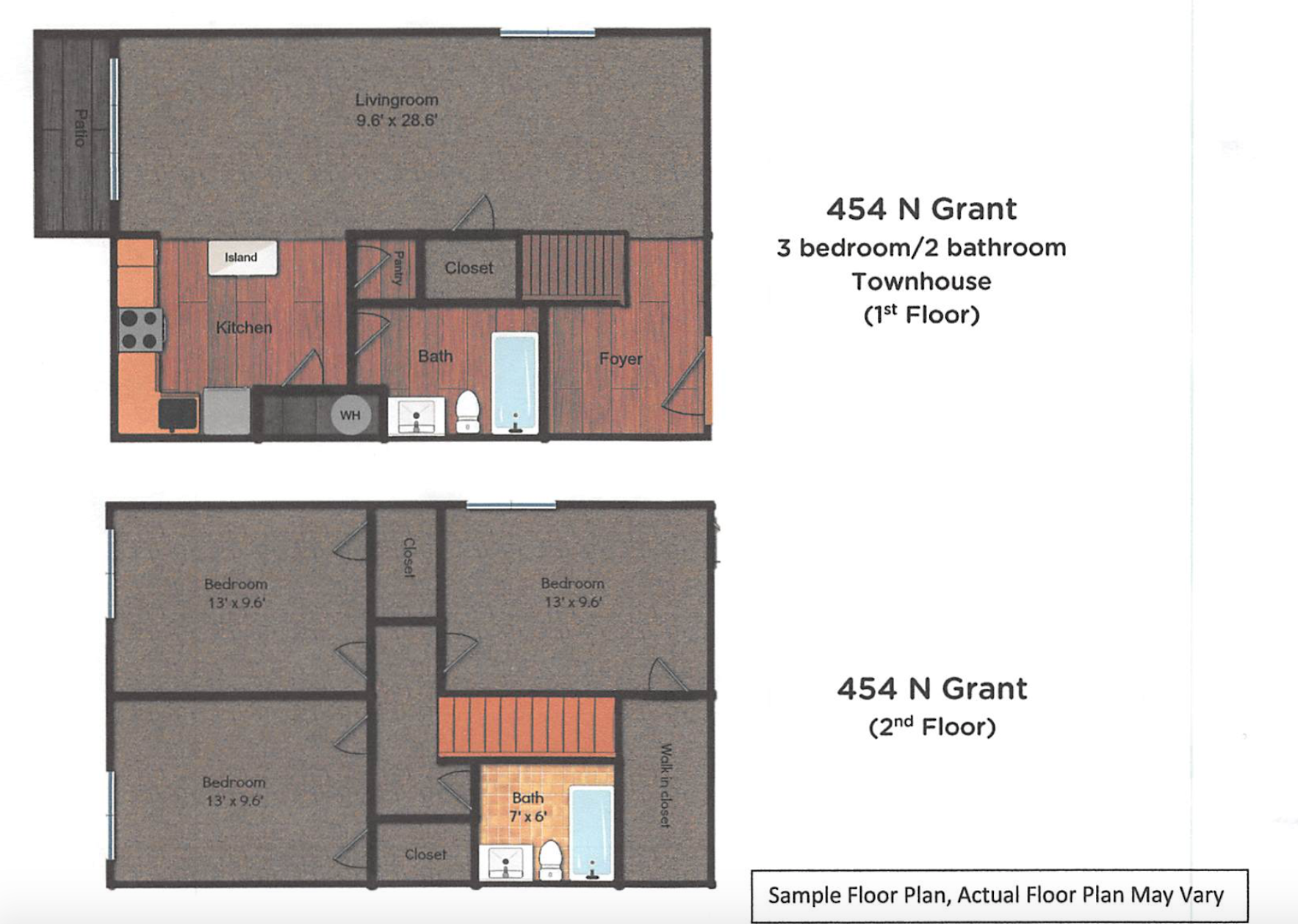 454 N Grant townhouse floor plan