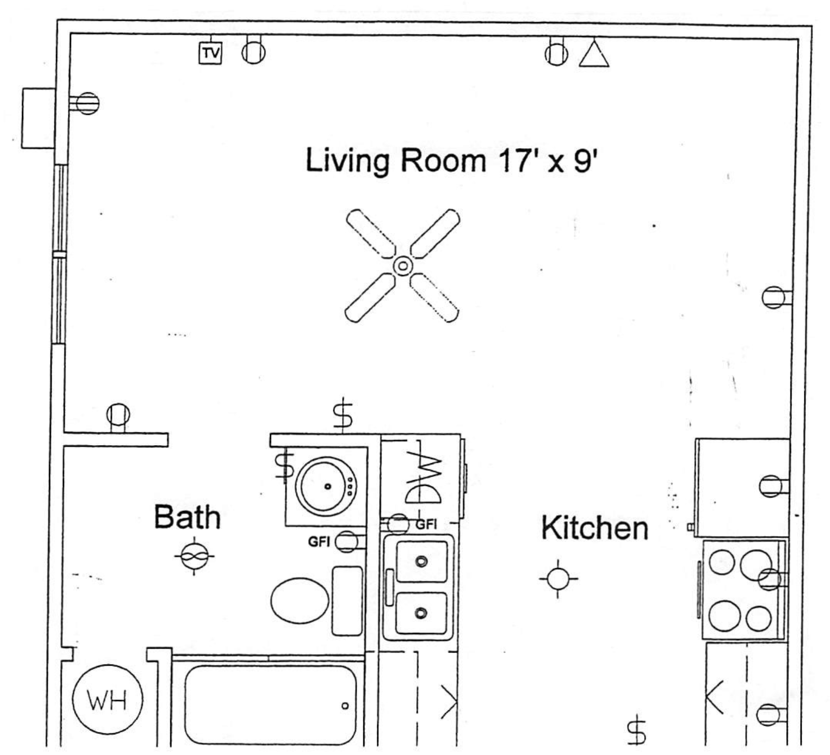 500 N River Rd studio floor plan