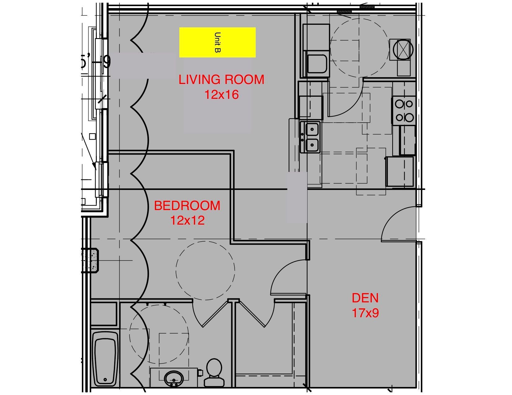 Hi Vine 1 BR floor plan