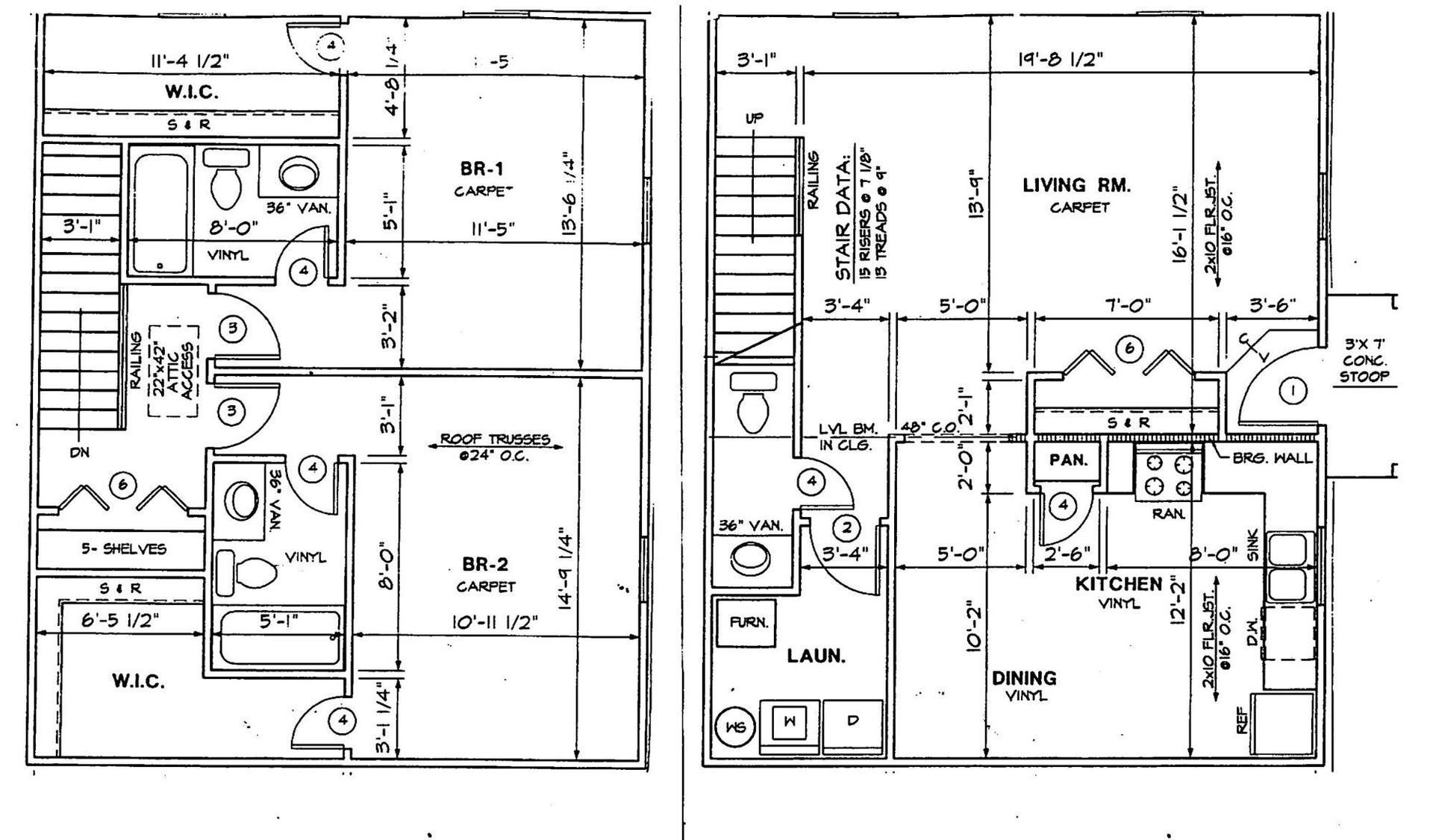West View 2 bedroom townhouse floor plan