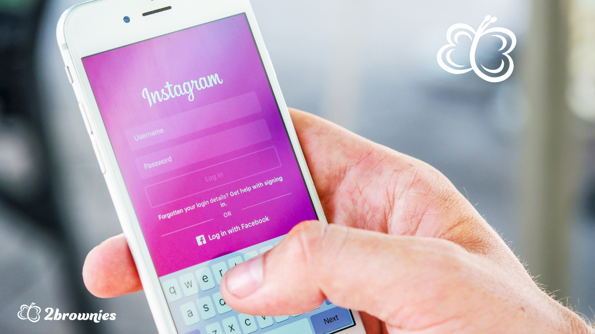 Instagram login screen on a phone