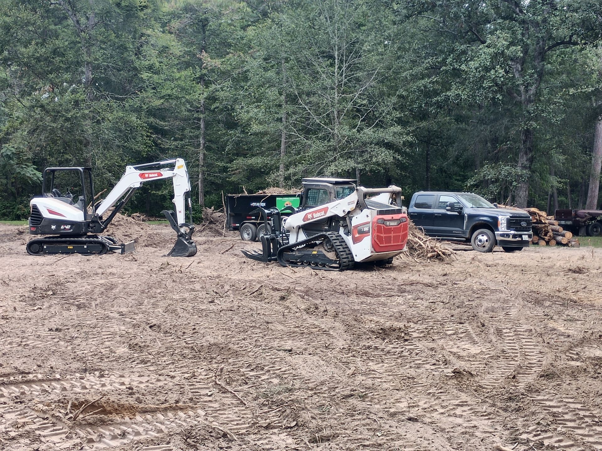 Several acres of land cleared in Montgomery County, Texas.