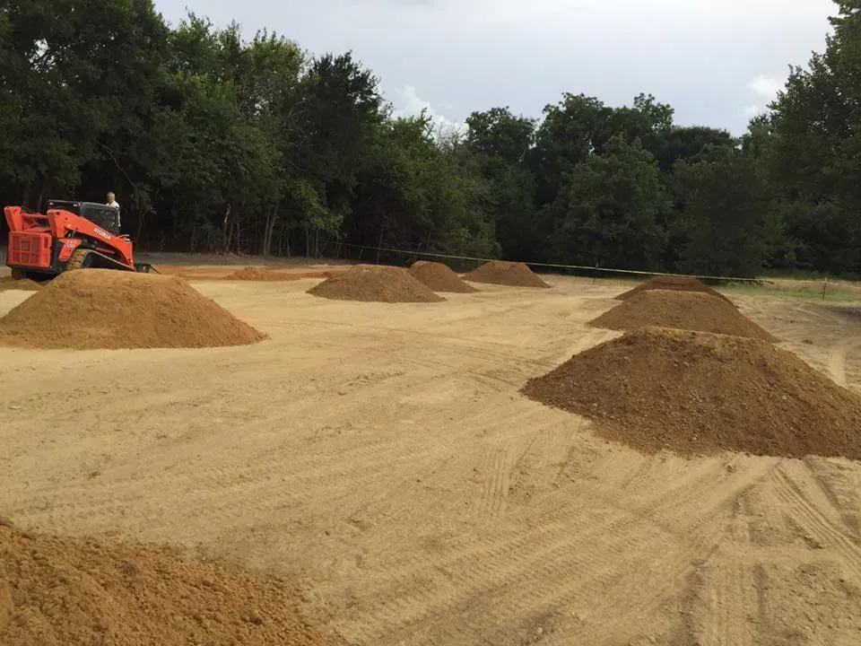 Rough grading and leveling services in Conroe, TX.