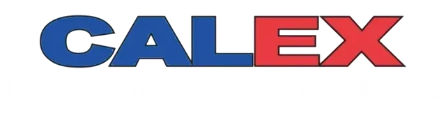 CALEX logo in blue and red text on a white background