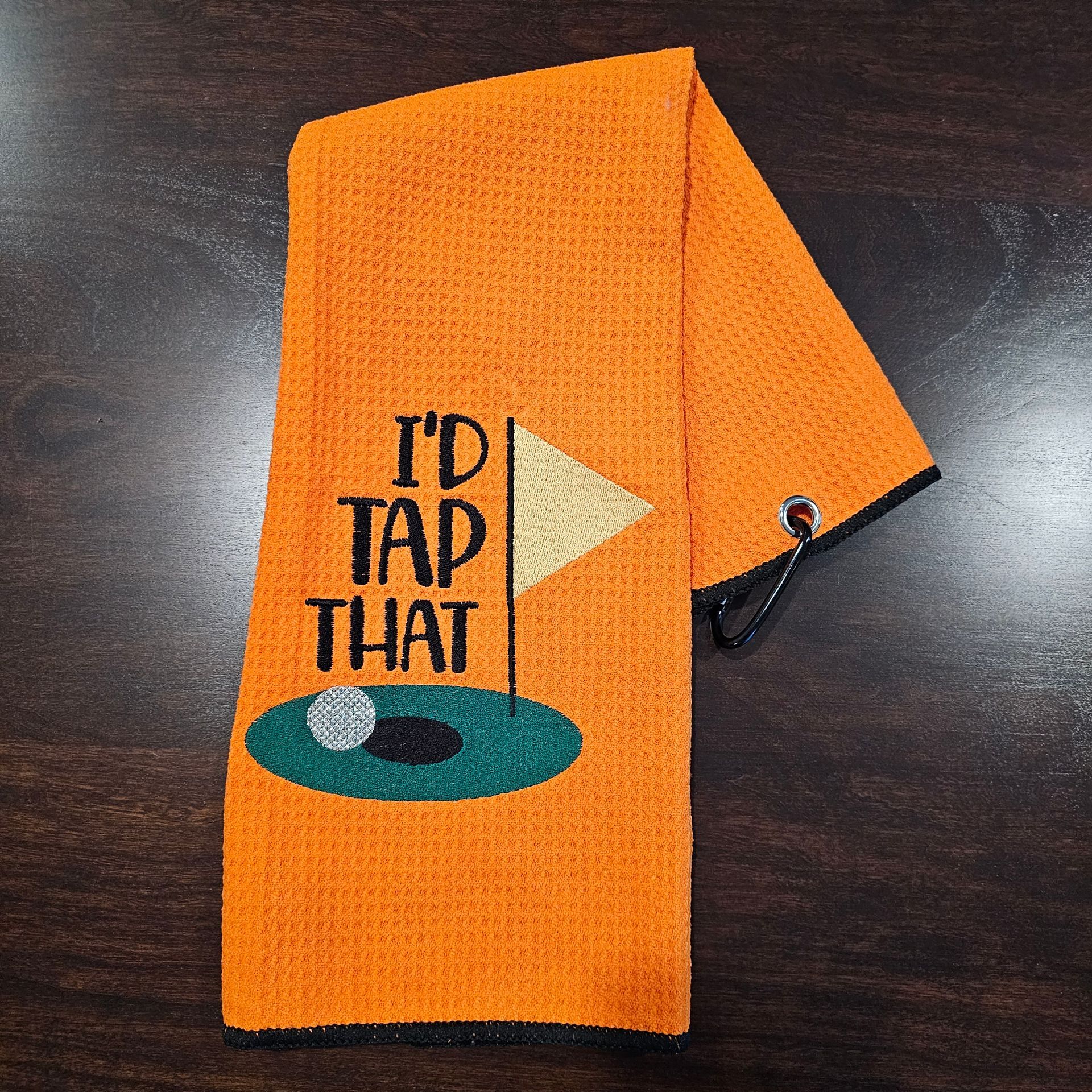 Golf towel, orange