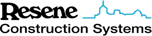 a logo for a company called resene construction systems