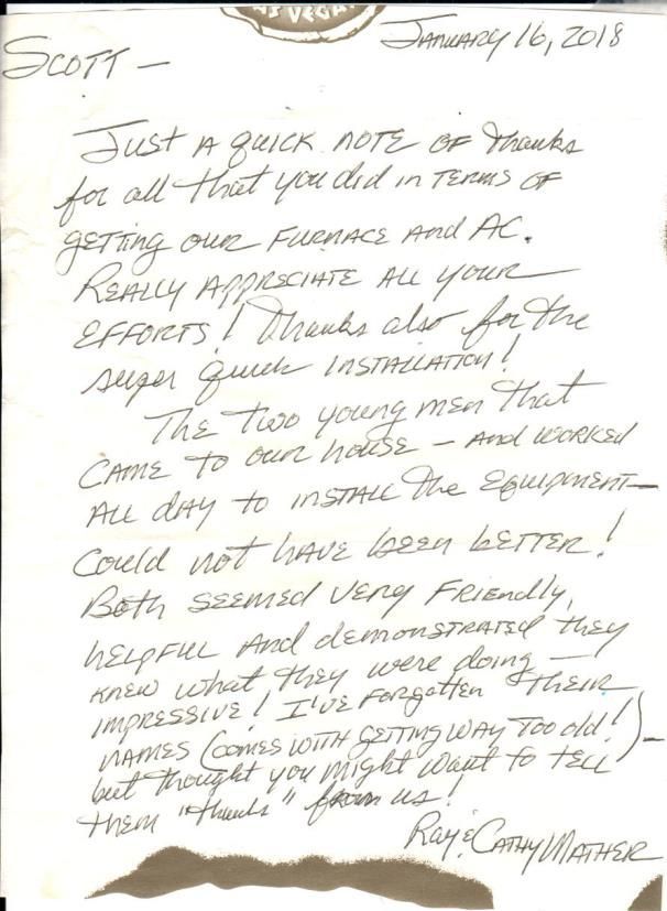 ray and cathy testimonial