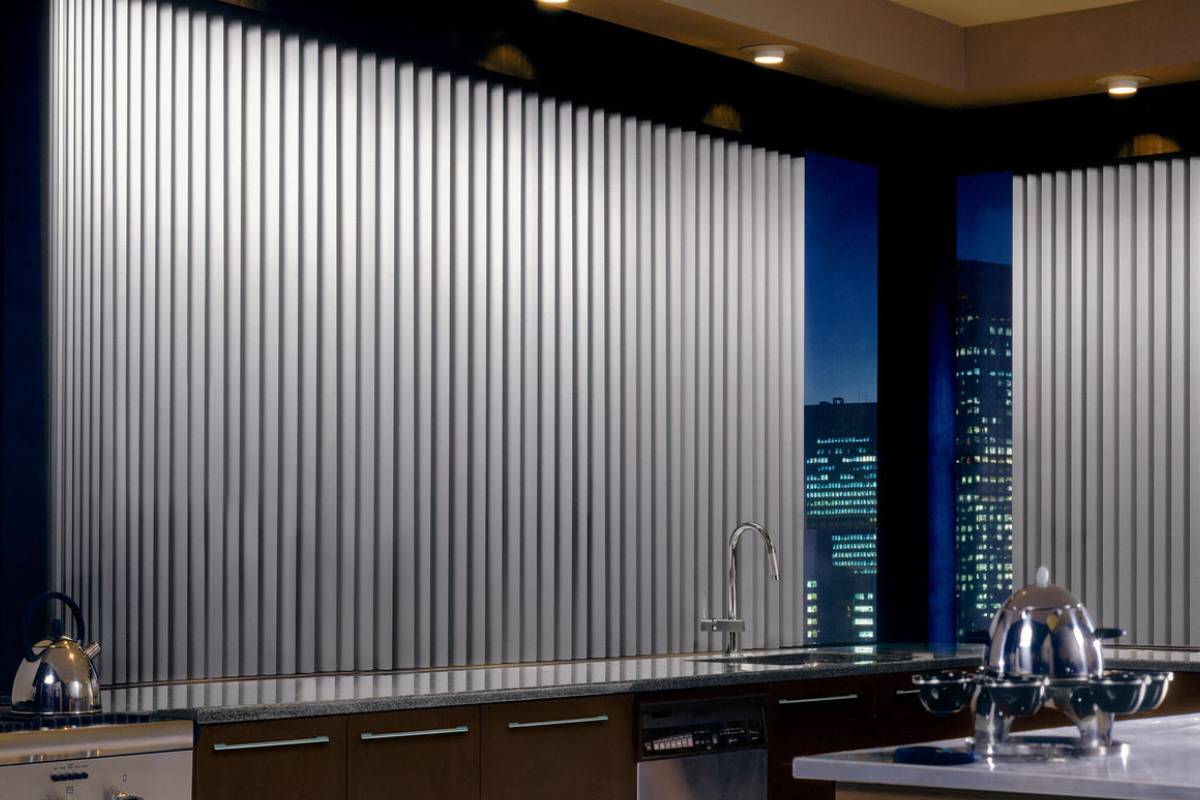 Hunter Douglas Somner® Custom vertical blinds, window panels, patio French door blinds near Vacaville, California (CA)