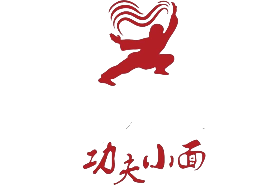 Red martial arts figure logo above Chinese characters on a white background