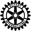 Rotary International gear-wheel logo in black and white